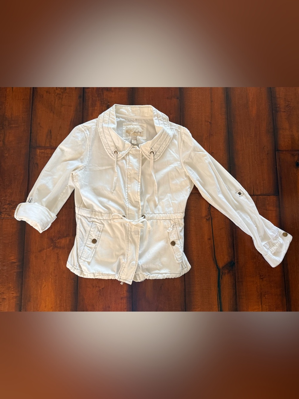 Daytrip White Drawstring Utility Jacket